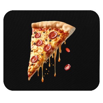 Discover Slice Of Melty Pepperoni Pizza Delight Mouse Pads
