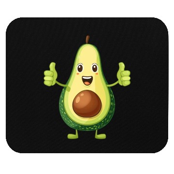 Discover Happy Avocado Thumbs Up Fun Expression Mouse Pads