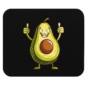 Discover Smiling Avocado Thumbs Up Fun Design Mouse Pads