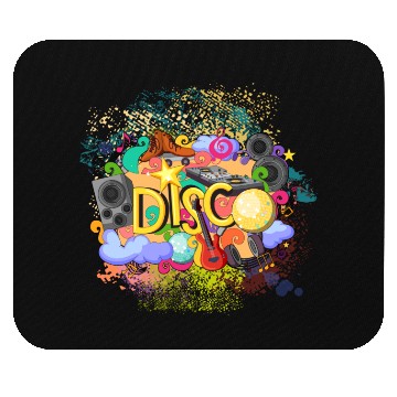 Discover Vector Disco Theme Guitar Piano Song Drum Speaker Mouse Pads