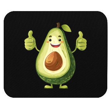 Discover Happy Avocado Thumbs Up Fun Expression Mouse Pads