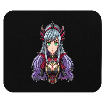 Discover Green Eyes Gothic Anime Girl Mouse Pads