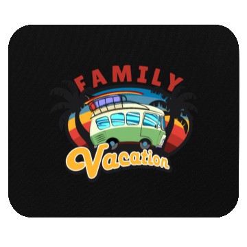 Discover mini bus on a family vacation trip Mouse Pads