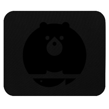 Discover Cute panda in black Mouse Pads