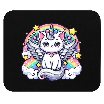 Discover Celestial Charm Unicorn Cat Mouse Pads