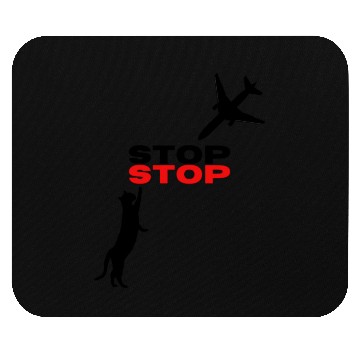 Discover Funny Hilarious Cat Kitty Stop Airplane In Mid Air Mouse Pads