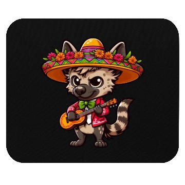 Discover Cinco de Mayo Hyena Mariachi Guitar Mouse Pads