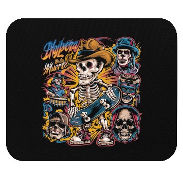 Discover Black Mouse Pads with a skeleton band