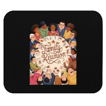 Discover Joyous Family Reunion Feast Mouse Pads