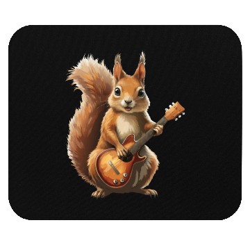 Discover A squirrel plays the guitar - funny animal. Mouse Pads