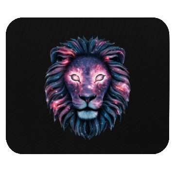 Discover Lion Head with Galaxy Style Mouse Pads