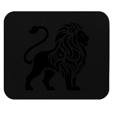 Discover Elegant Tattoo Lion With A Mighty Mane Mouse Pads