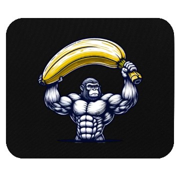Discover Monkey with Big Banana Mouse Pads