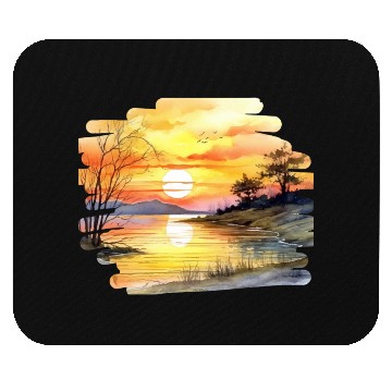 Discover Sunset on the river Mouse Pads
