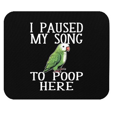 Discover Tropical quaker parrot funny parakeet Mouse Pads