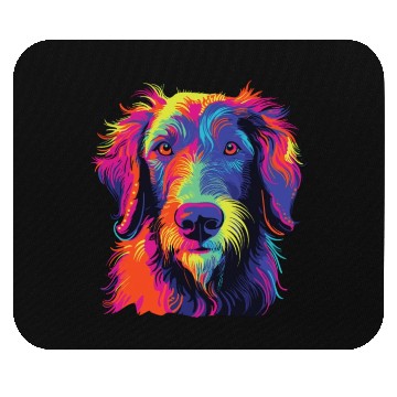 Discover Watercolor Colorful Scottish Deerhound Mouse Pads