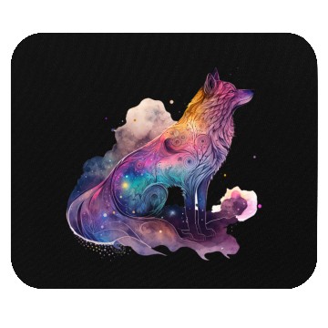 Discover Wolf Print, Cosmic Wolves, Animal Print, Cosmos Mouse Pads