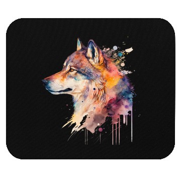 Discover Wolf Print, Cosmic Wolves, Animal Print, Cosmos Mouse Pads