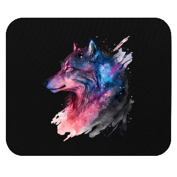 Discover Wolf Print, Cosmic Wolves, Animal Print, Cosmos Mouse Pads