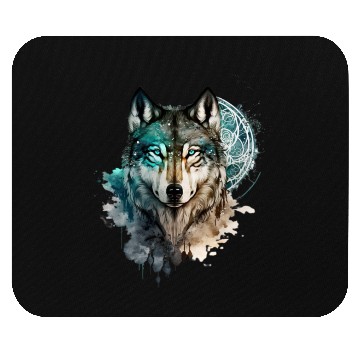 Discover Wolf Print, Cosmic Wolves, Animal Print, Cosmos Mouse Pads