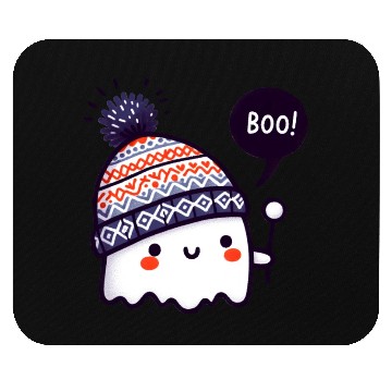 Discover Ghostly Surprise with Knitted Hat Mouse Pads