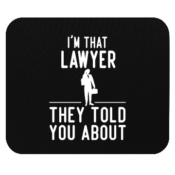 Discover funny lawyer typography design Mouse Pads