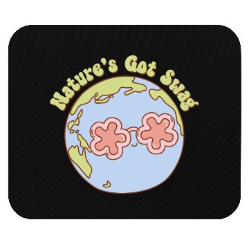 Discover Nature's got Swag Retro Earth Mascot Mouse Pads