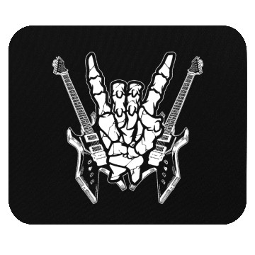 Discover Electric Guitar Horns Skeleton Mouse Pads