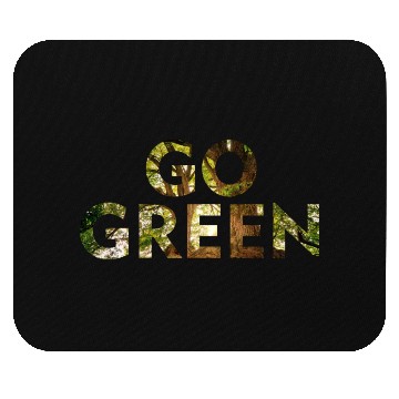 Discover Go Green Design Logo Abstract Mouse Pads