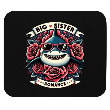 Discover Big Sister Shark Romance Mouse Pads