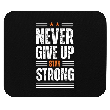 Discover White Never Give up Mouse Pads 100% cotton
