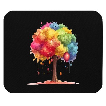Discover Colorful Dripping Tree Fantasy Mouse Pads