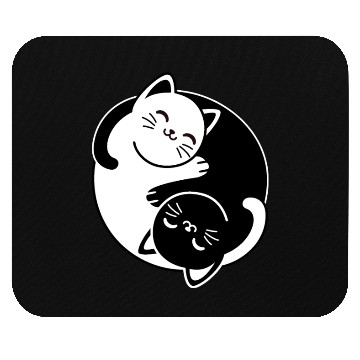 Discover Yin and Yang Cats Mouse Pads