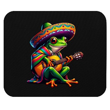 Discover Cinco de Mayo Frog Mariachi Guitar Mouse Pads