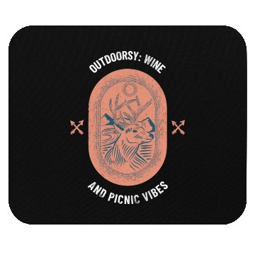 Discover Outdoorsy Wine And Picnic Vibes Camping Women Mouse Pads