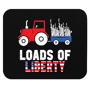 Discover Liberty Tractor Patriotic American Mouse Pads