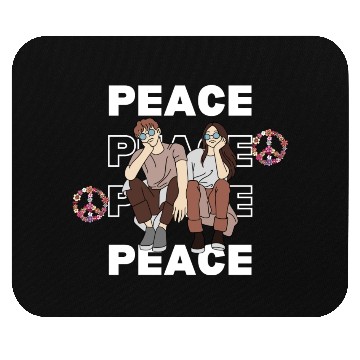 Discover Peaceful Friends: Modern Graphic Mouse Pads