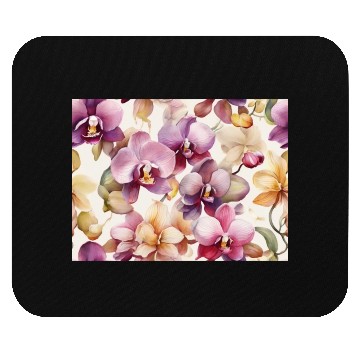 Discover Sweet Watercolor Orchid Art Mouse Pads