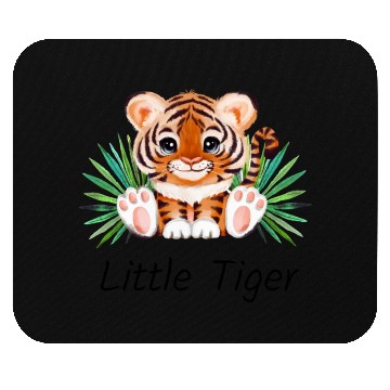Discover Cute animal little tiger. Mouse Pads