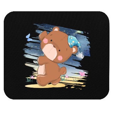 Discover Sleeping Bear Walking On Beach Using Piyama Mouse Pads