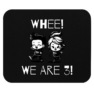 Discover "Whee!! We Are 3!" Toddler Twins Birthday Mouse Pads