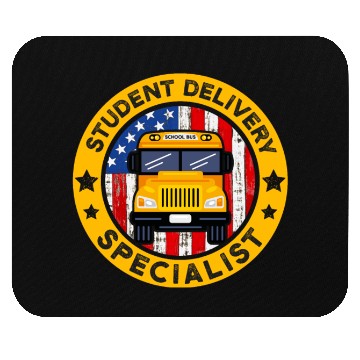 Discover School Bus Driver American Flag School Bus Driver Mouse Pads