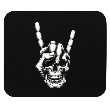 Discover Electric Guitar Skull Rock Horns Mouse Pads