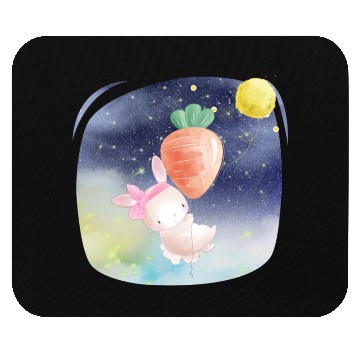 Discover Funny Happy Rabbit Flying to Sky Using Balloon Mouse Pads