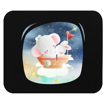 Discover Sailing Elephant and Rabbit Using Boat Fishing Mouse Pads