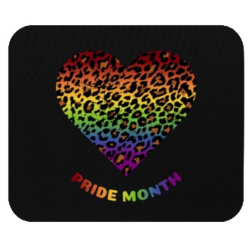 Discover LGBTQ+Pride Month Rainbow Heart Leopard pattern Mouse Pads