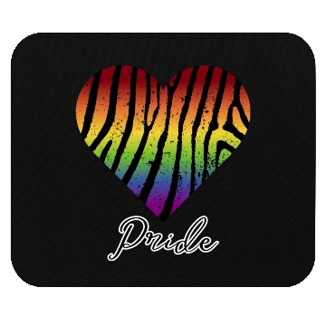 Discover LGBTQ+Pride Rainbow heart-pattern tiger leather Mouse Pads
