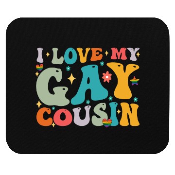 Discover I Love My Gay Cousin Family LGBTQ Pride Groovy Mouse Pads
