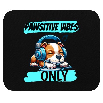 Discover Pawsitive vibes only pitbull Mouse Pads