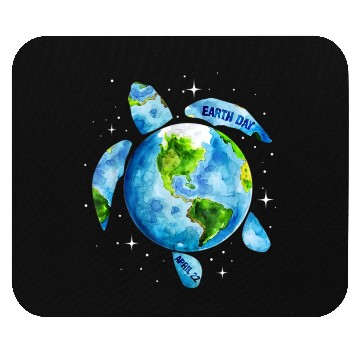 Discover Earth Day Restore Earth Sea Turtle Art Mouse Pads